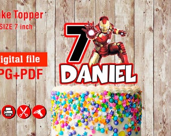 Adorno para tarta personalizado en archivo DIGITAL - SOLO archivo digital - adorno para tarta Archivo digital imprimible