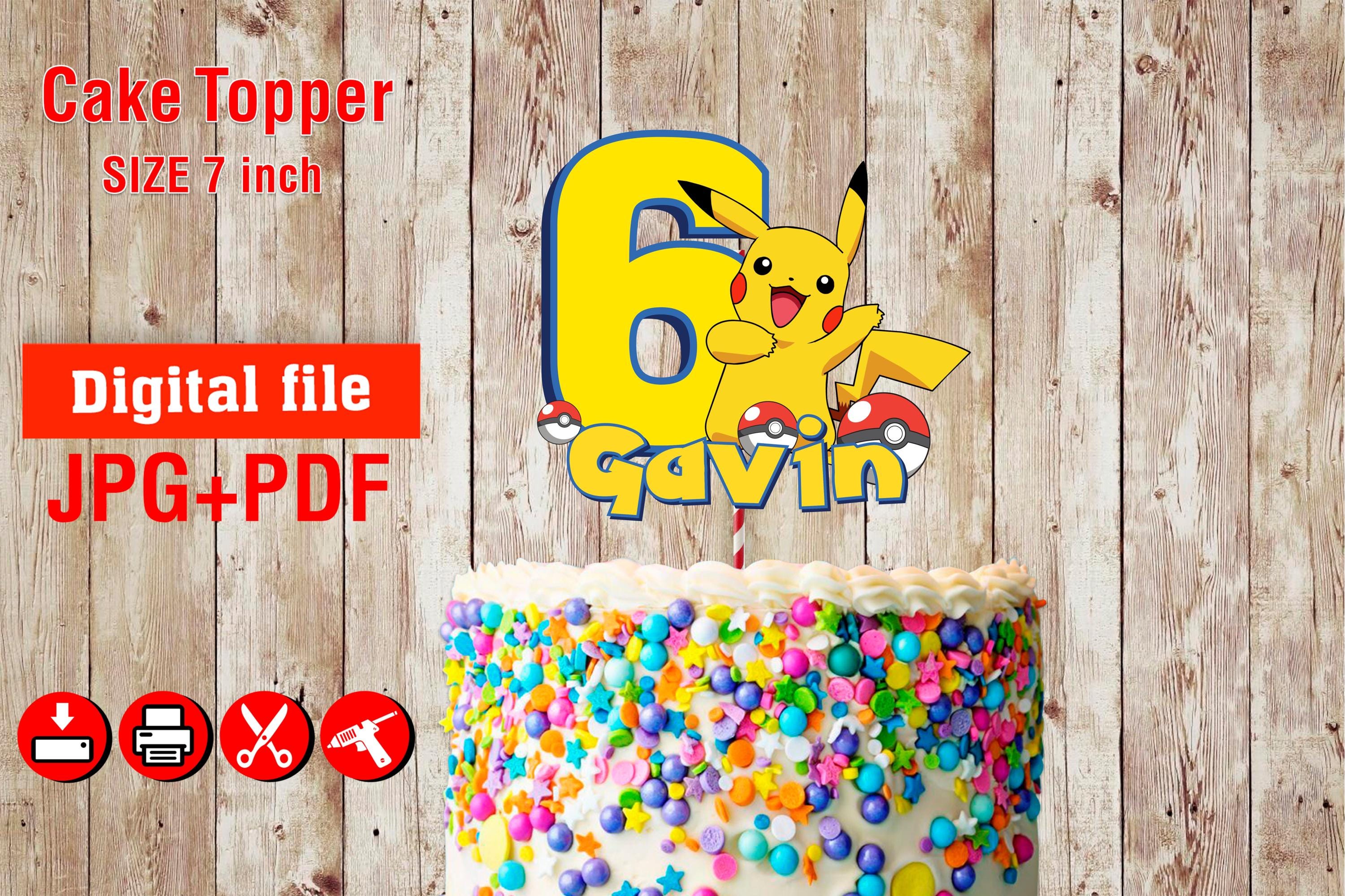 Personalized DIGITAL file Cake Topper - digital file ONLY-  cake topper Printable digital file
