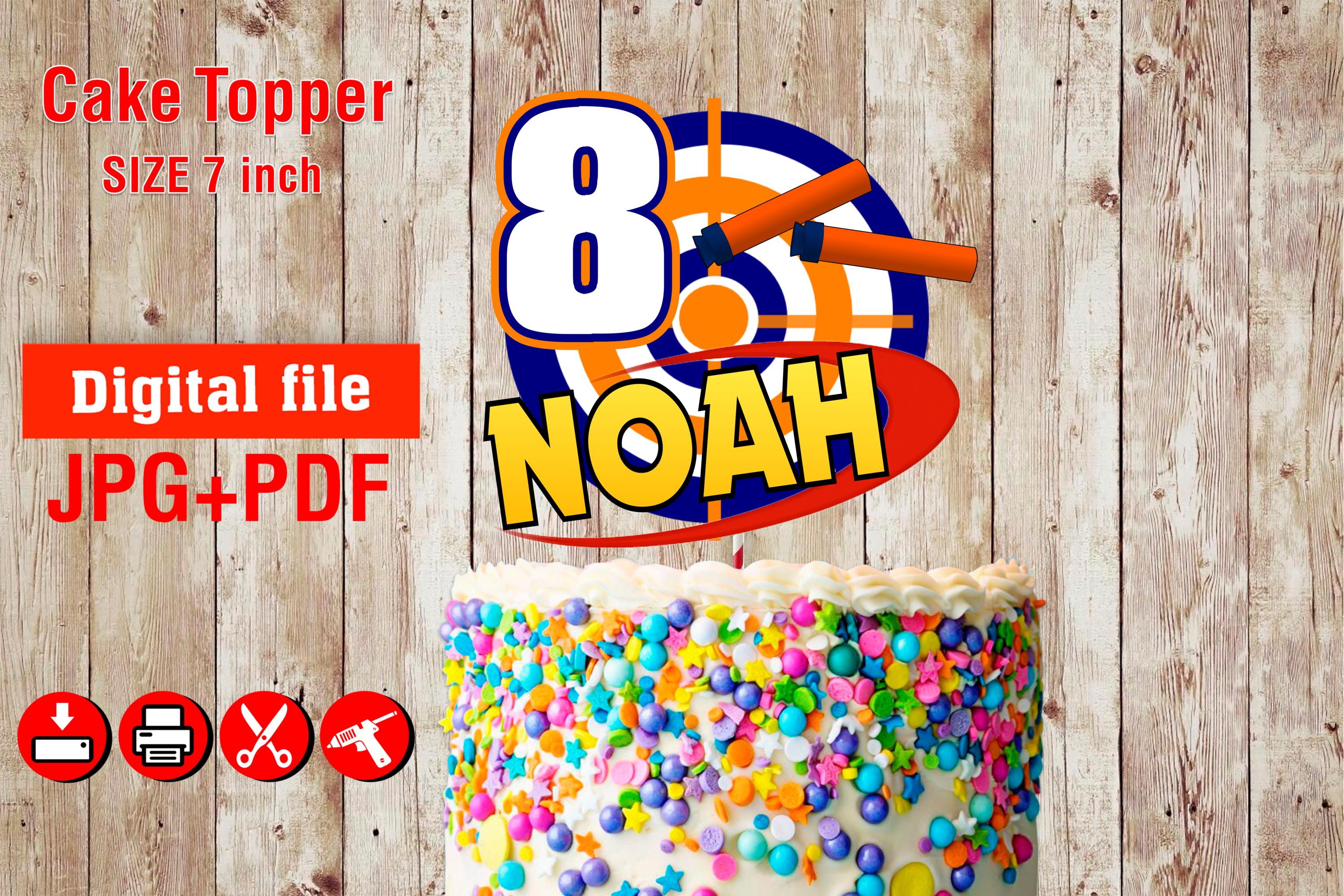 Personalized DIGITAL File Cake Topper - Digital File ONLY- Cake Topper ...