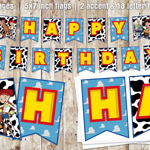 INSTANT DOWNLOAD Birthday Banner - party decorations - PRINTABLE Banner