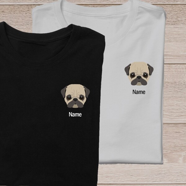 Mops T-Shirt / personalisierbares Mops Shirt / Hunde T-Shirt personalisiert / T-Shirt für Mops/Pug Liebhaber / Hundepapa / Hundemama