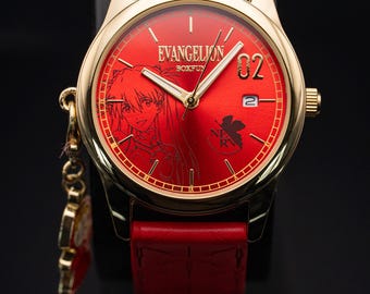 EVA Wrist Watch | Asuka Langley Soryu Unit 02 | Neon Genesis Evangelion | Random Watch Merch Anime Fan Gift