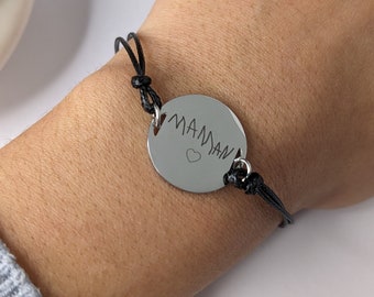 cadeau personnalisable maman // bracelet personnalisable // cadeau personnalise papa // personnalisable par enfant // bracelet personnalise