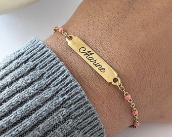 Bracelet personnalisable // Bracelet fille // Bracelet marraine // Bracelet naissance // Cadeau Marraine // Bracelet maman // Cadeau mamie