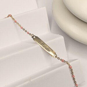 Bracelet personnalisé Femme // Bracelet Fille // Cadeau Personnalisé pour Naissance,EVJF,Fete des meres,Saint-Valentin, image 4