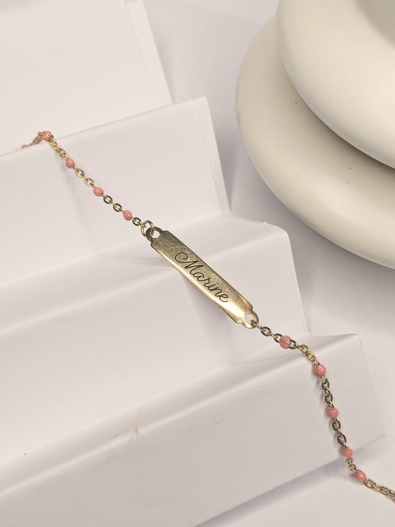 Bracelet personnalisé Femme // Bracelet Fille // Cadeau Personnalisé pour Naissance,EVJF,Fete des meres,Saint-Valentin, image 4