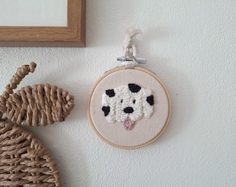 Ritratto da parete di un cane dalmata, adorabile cucciolo per la decorazione della cameretta dei bambini, regalo unico per gli amanti dei cani