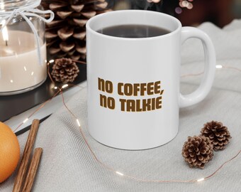 Taza de cerámica para café, sin café, sin charla, 325 ml, divertida taza para amantes del café, regalo para introvertidos