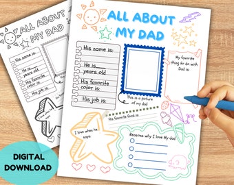 Father's Day Interview: All About My Dad Coloring Page (PDF)