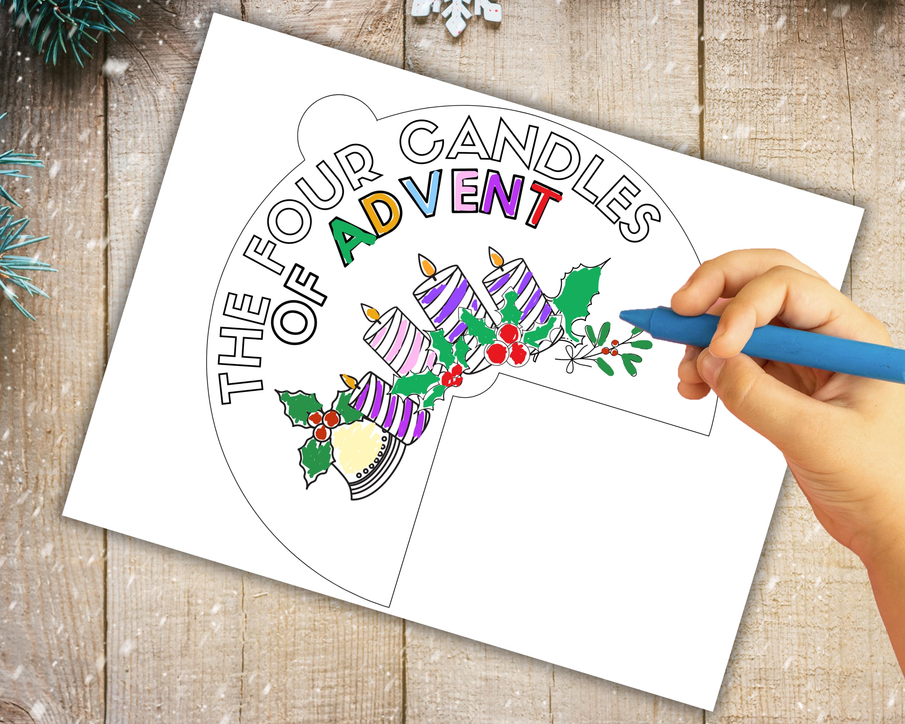 Advent Craft For Kids Spinner Wheel Advent Candle Wreath Coloring advent-craft-for-kids-spinner-wheel-advent-candle-wreath-coloring
