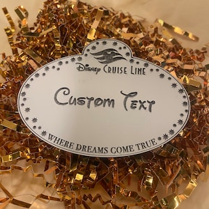 Personalized Disney Cruise Line Inspired Name Badge | Acrylic 3” x 2” Tag | Add Name or Sail Date | Cruise Gift Keepsake