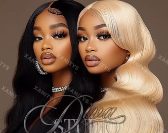 Hair Stock Photo, Hairstylist Website Model, Blonde Model (Digital Download)