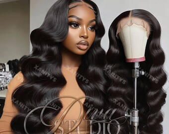 Lace Wig Stock Photo, Black Woman Model, Hair Website Image (Digital Download)