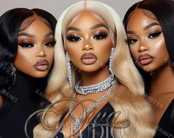 Hair Model Stock Photo, Wig Maker Website Image (Digital Download)