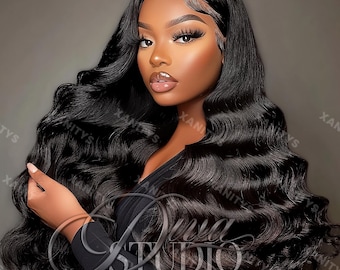 Hair Business Stock Photo, Black Woman Model, Wig Images (Digital Download)