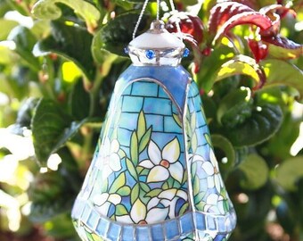 Spring Decoration Bradford Exchange Tiffany Heirloom Ornaments Lily Blue