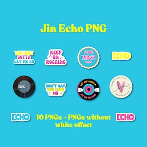 Pegatinas del álbum Jin Echo / Don't Say You Love Me / Arte de fans de Kpop / Merchandising de Kpop, calcomanías, camisetas, pegatinas, Cricut y Silhouette, imágenes prediseñadas de Kpop