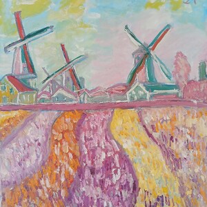 Oil on Canvas Painting. Unique original Art Painting, Zaanstad - Amsterdam