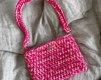 Valentines gift crochet bag - pink&pink