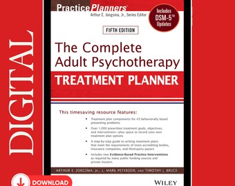 The Complete Adult Psychotherapy TREATMENT PLANNER by Arthur Jongsma - High Definition Digital Book