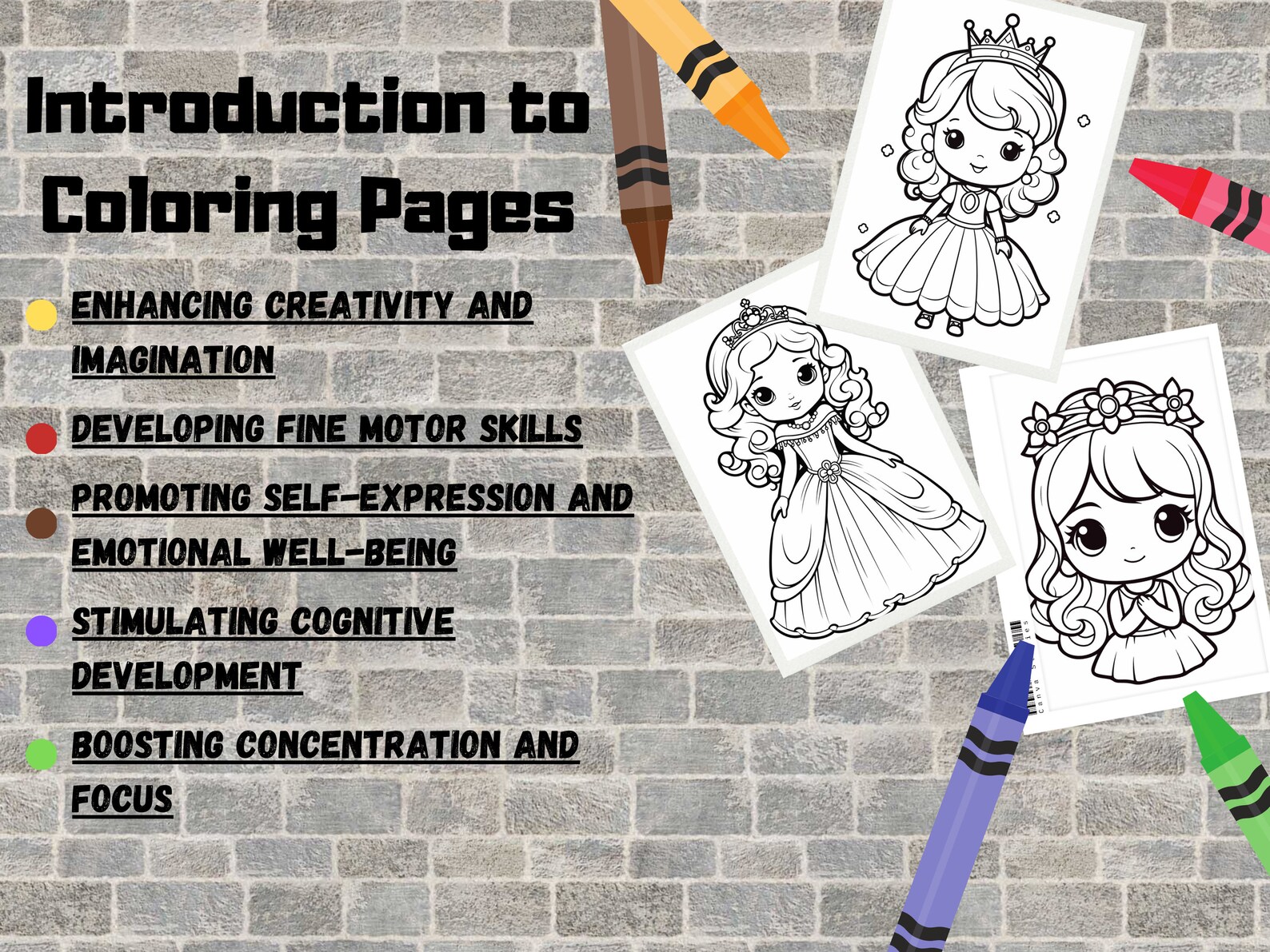 Easy Princess Coloring Pages for Kids Toddlers Preschoolers Toddlers ...