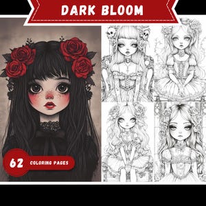 Enchanted Victorian Girl: Wydrukowalne strony do kolorowania w skali szarości dla dorosłych i dzieci - Romatnic Gothic Fairy Garden Book PDF