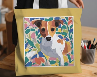 Bolso Jack Russell, Bolso de animales, Bolso para perros, Bolso de playa, Bolso de compras reutilizable, Regalo para amantes de los perros