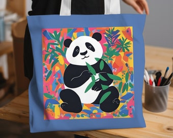 Bolso de panda, bolso de vida silvestre, bolso sostenible, bolso de compras para el mercado, regalo para amantes de los animales