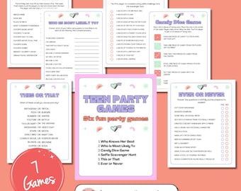 Teen Girl Party Games: Birthday Sleepover Activities (Printable)