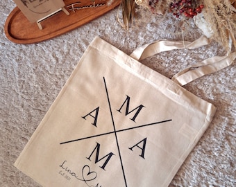 Fabric bag, jute bag personalized, gift idea from IDEENwerkelei