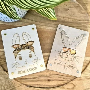 Ostergeschenk, Geldgeschenk, Holzgeldgeschenk, Holzkarte zu Ostern, Frohe Ostern, Personalisiertes Ostergeschenk, Personalisiertes Geschenk