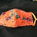 KIDS sized Pete the Cat Music. Face Mask .Fits most kids. cotton. soft poli fabric ear holder. Made in Oregon, washable. reusable