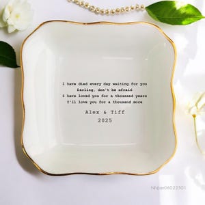 Personalized Couples Ring Dish, Couples Gift for Girlfriend, Engagement Gifts, Wedding Gift for Wife, Birthday Gift, Anniversary Gifts