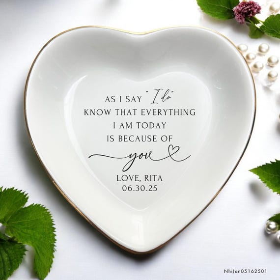 Mother of the Bride Ring Dish, Mom Gift From Bride, Wedding Favor