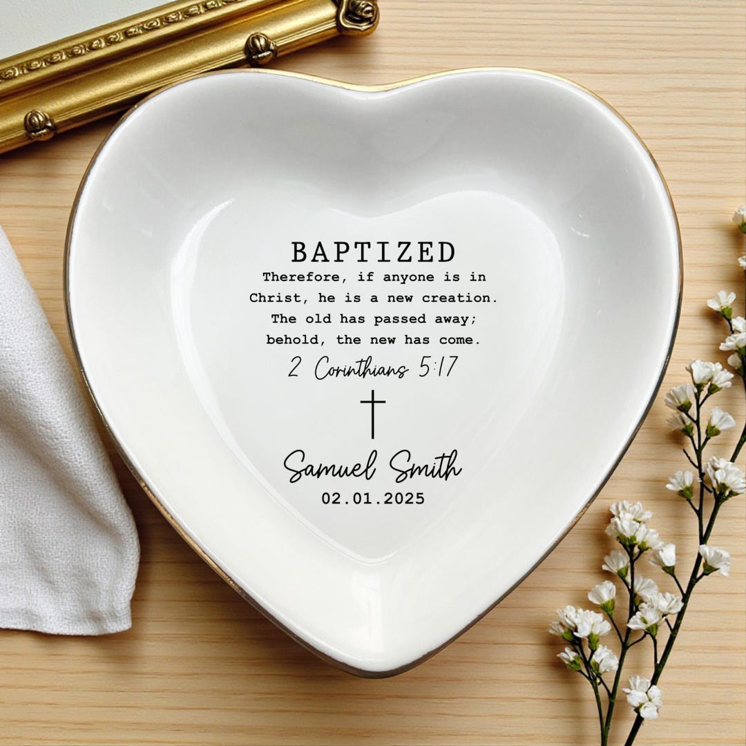Christian Baptism Ring Dish-adult Baptism Gift-new Believer Gift-custom ...