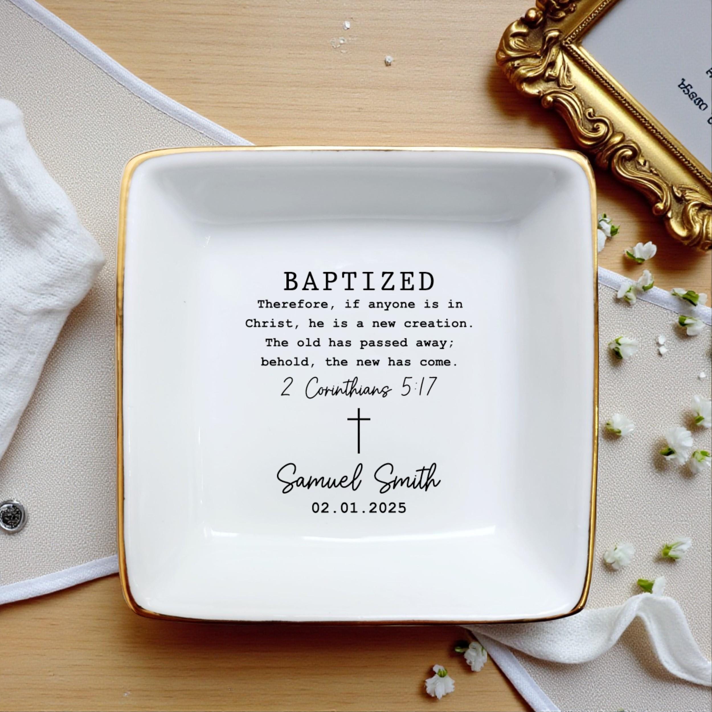 Christian Baptism Ring Dish-adult Baptism Gift-new Believer Gift-custom ...
