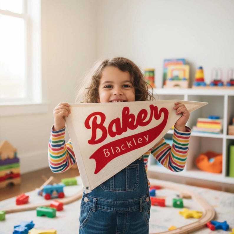 Wimpelkette mit Namen: Wimpelkette fürs Kinderzimmer Bild 6