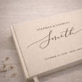 Custom Linen Wedding Guest Book , Personalized Linen Hardcover Album, Polaroid Photo Guestbook, Wedding Keepsake & Anniversary Memory Book product logo