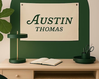 Custom Name Golf Pennant Banner: Nursery Wall Art, Baby Boy Gift
