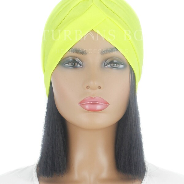 Turban | Kopftuch | Fluoreszierender Turban | Chemo Mütze | Eleganter Turban | Alopezie Mütze | Turban für Frauen | Arabische Muslimische Frau Hut | Strand-Hut