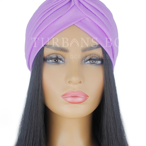 Turban | Kopftuch | Helles Lila | Chemo Mütze | Eleganter Turban | Alopezie Mütze | Turban für Frauen | Arabische Muslimische Frau Hut | Strand-Hut