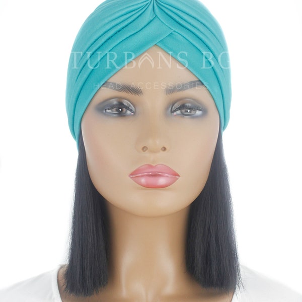 Turban | Kopftuch | Mint Turban | Chemo Mütze | Eleganter Turban | Alopezie Mütze | Turban für Frauen | Arabische Muslimische Frau Hut | Strand-Hut