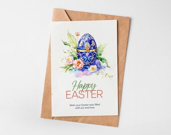 Easter egg card, easter card for kids, happy easter, watercolour easter, easter, cute easter card, funny easter card, easter greeting cards