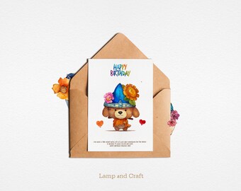 Delightful Birthday cards for the little one, kids birthday, baby birthday, greetings card, digital birthday card,