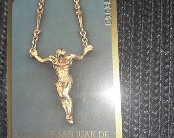 JEWELRY Christ on the cross by Salvador DALI Solid gilded silver limited edition of 1000 signed 903