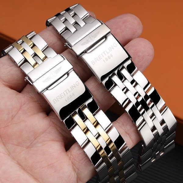 Breitling 18mm 20mm 22mm 24mm massives Edelstahl-Uhrenarmband für Breitling-Armband AVENGER NAVITIMER SUPEROCEAN-Uhrenarmband