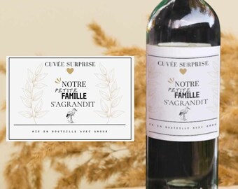 Original pregnancy announcement wine label, pregnancy announcement, the family is growing, baby on the way gift, pregnancy personalized gift