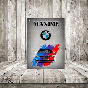 personalized garage sign, bmw wall plaque bmw car customizable first name personalized gift man garage personalized plaque BMW