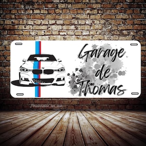 personalized garage sign, bmw wall plaque bmw car customizable first name personalized gift man garage personalized plaque BMW