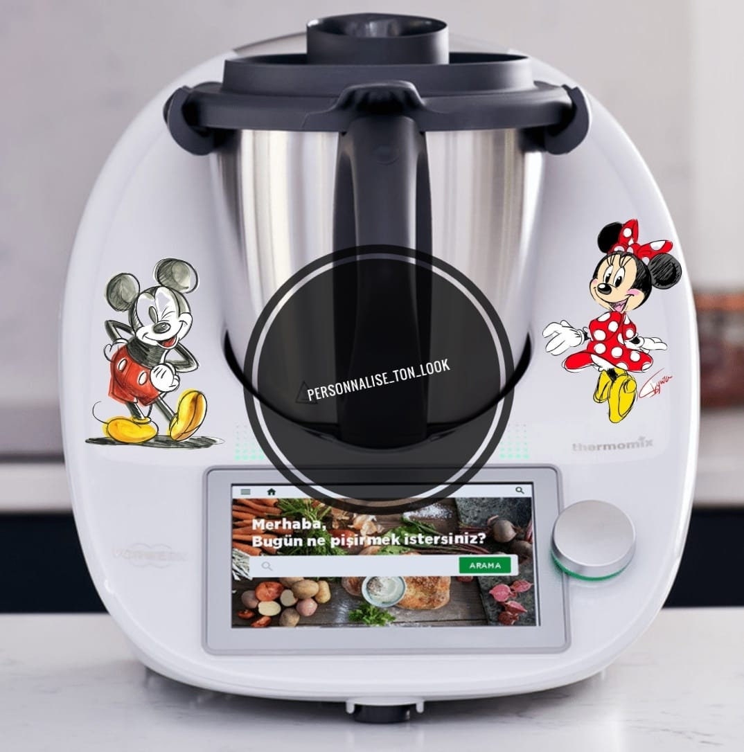 stickers autocollant thermomix Minnie Mickey autocollant robot cuisine thermomix TM6 TM5 TM31 stickers personnalisable pour thermomix cookeo